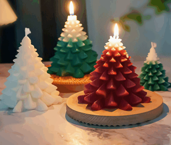 Wholesale Christmas Tree Shaped Pine Scented Candles Gift Set – Creative Handmade Aromatherapy Decor, Festive Holiday Party Favors & Winter Home Fragrance for Holiday Gifting - Image 3