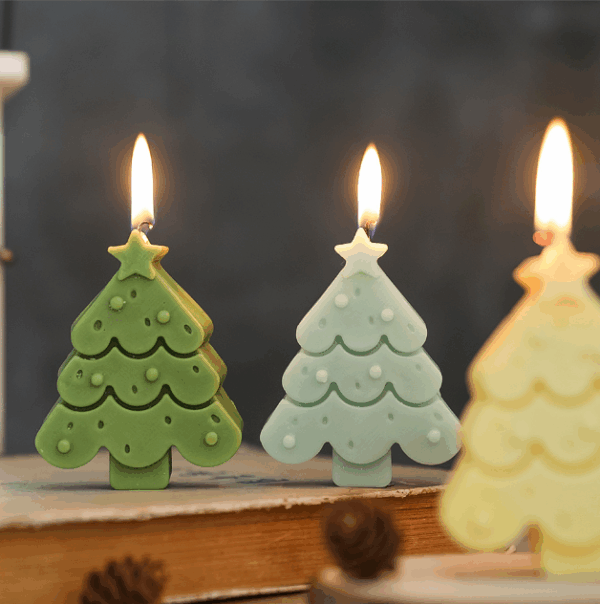 Wholesale Christmas Tree-Shaped Aromatherapy Candles Gift Set – Holiday Scented Candle Decor, Festive Party Favors, Fragrant Pine Candle Box for Christmas Gifting & Home Ambiance - Image 2