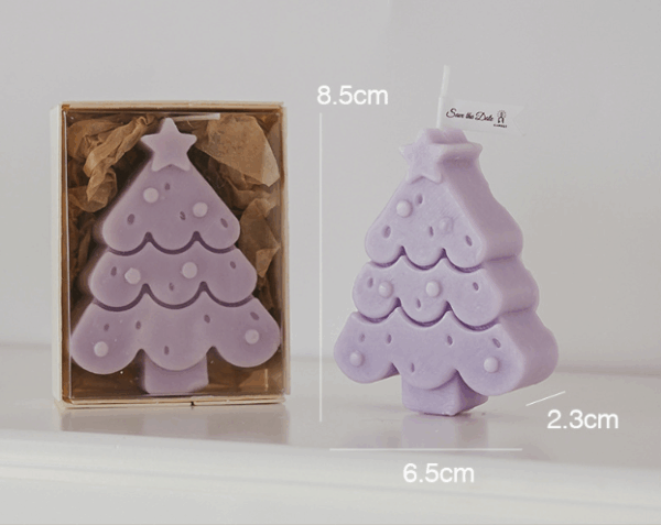 Wholesale Christmas Tree-Shaped Aromatherapy Candles Gift Set – Holiday Scented Candle Decor, Festive Party Favors, Fragrant Pine Candle Box for Christmas Gifting & Home Ambiance - Image 3