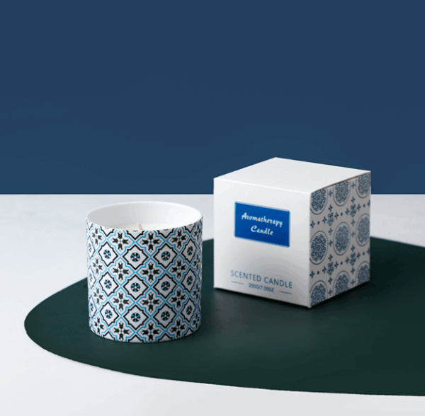 Nordic-Style Ceramic Soy Wax Candle with Essential Oils | Minimalist Scented Home Decor, Reusable Aromatherapy Gift Set, Luxurious Indoor Fragrance for Birthdays, Weddings, Housewarming - Image 2