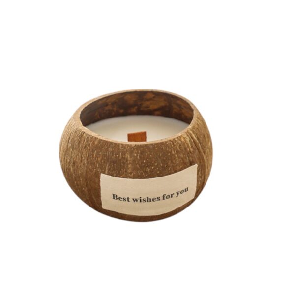 Eco-Friendly Soy Wax Coconut Shell Candle with Wooden Wick | Handmade Home Decor, Aromatic Ambiance, Unique Birthday Gift, Wedding Party Favor, Romantic Indoor Fragrance