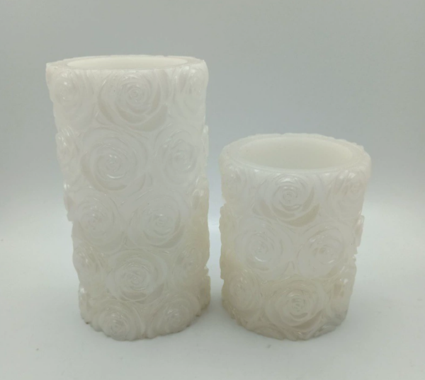 LED Rose Column Candles with Crystal Floral Designs - Romantic Proposal Wedding Lights, Flameless Decorative Pillar Candles for Engagement, Party, and Home Decor - Image 2
