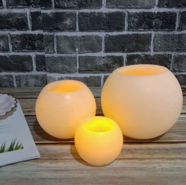 Halloween LED Candle Lights – Spherical Real Wax Flameless Candles, Luxury Horror Decor for Haunted House Parties, Bulk Wholesale & Festive Ambiance - Image 2