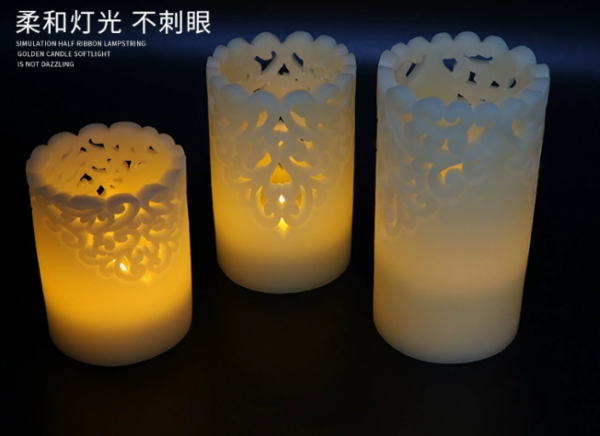 Laser-Carved Hollow LED Candle Lights – Wholesale Supplier Flameless Wedding & Festival Decors, Elegant Tabletop Ambiance Lighting for Parties, Home, or Events - Image 3