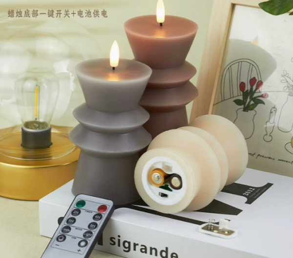 Roman Column LED Pillar Candles – Remote Control Flameless 3-Piece Set, Realistic Decorative Candles for Birthday Parties, Weddings, or Home Centerpiece Tabletop Décor - Image 2