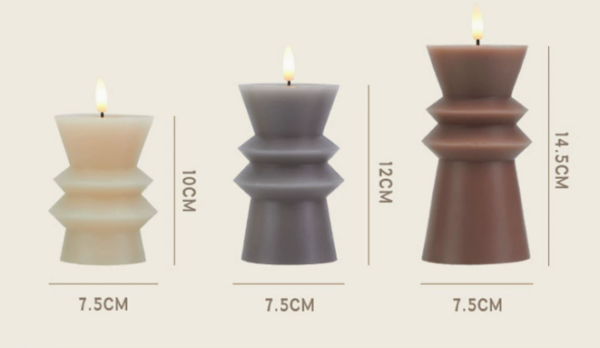 Roman Column LED Pillar Candles – Remote Control Flameless 3-Piece Set, Realistic Decorative Candles for Birthday Parties, Weddings, or Home Centerpiece Tabletop Décor - Image 4