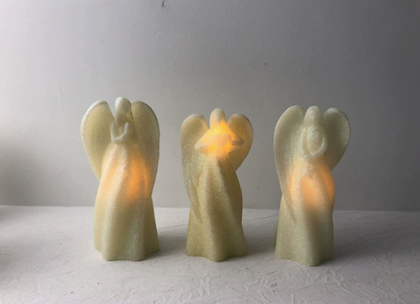 Angel LED Candles – Sculpted Flameless Candle Lights with Realistic Flame Effect, Battery-Operated for Wedding, Christmas Decor, Escape Room or Gothic Party Ambiance - Image 2