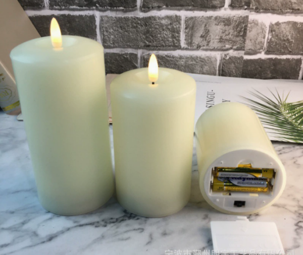 3D Flame LED Bullet-Tip Electronic Candles – Realistic Flameless Candles with Decorative Holder for Weddings, Christmas, Party, and Home Atmosphere Lighting - Image 2