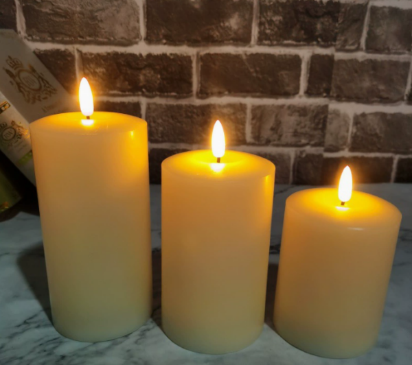 3D Flame LED Bullet-Tip Electronic Candles – Realistic Flameless Candles with Decorative Holder for Weddings, Christmas, Party, and Home Atmosphere Lighting - Image 3