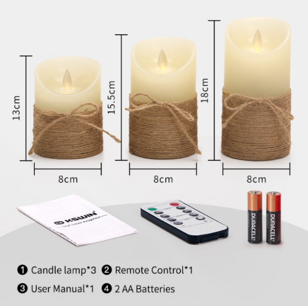 Handmade Hemp Rope Swing Candle Holder with Real Wax Candles – Rustic Romantic Decor for Birthdays, Dinners, Proposals, Weddings, and Outdoor Ambiance Lighting - Image 3