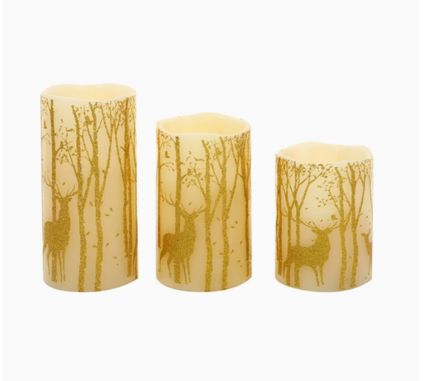 LED Christmas Candles Set with Watermark Stickers – Battery-Powered Flameless Electronic Tea Lights for Holiday Decor, Festive Parties, Fireplace Mantel, or Cozy Home Ambiance - Image 3