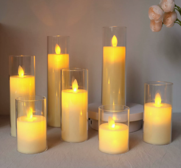 Swaying Teardrop LED Flameless Candles in Acrylic Glass Jars – Decorative Flameless LED Tea Lights for Weddings, Birthday Parties, Table Centerpieces, and Elegant Home Décor - Image 3