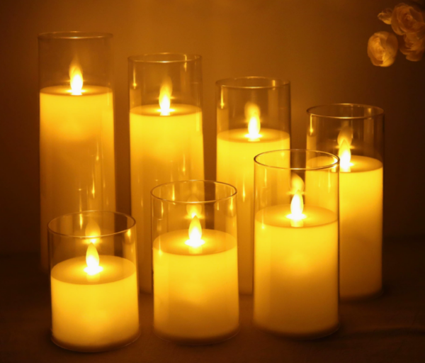 Swaying Teardrop LED Flameless Candles in Acrylic Glass Jars – Decorative Flameless LED Tea Lights for Weddings, Birthday Parties, Table Centerpieces, and Elegant Home Décor - Image 2