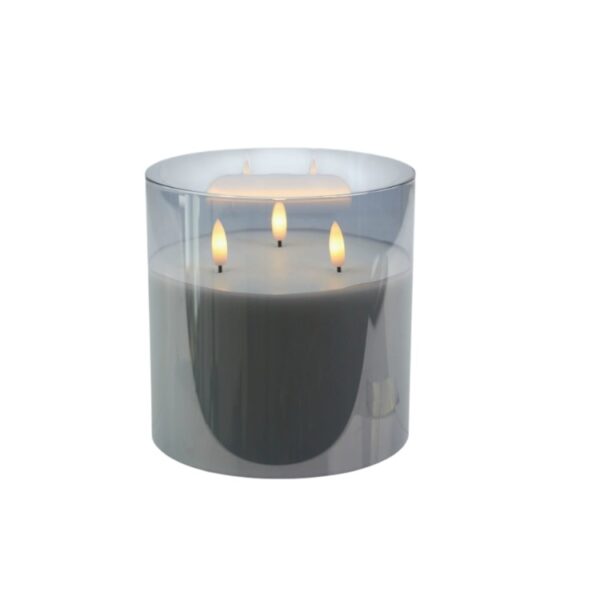 Realistic Flickering Flame LED Electronic Candles – Triple-Bulb Bullet Design with Electroplated Glass for Proposals, Wedding Photography, Romantic Décor, and Photography Lighting