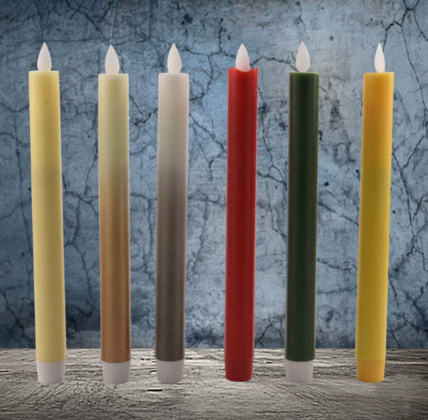 Smokeless Gradient Spray-Painted LED Electronic Pillar Candles – 4-Wave Nozzle Design, Flameless Battery-Operated Decoration for Weddings, Photography, and Home Décor - Image 3