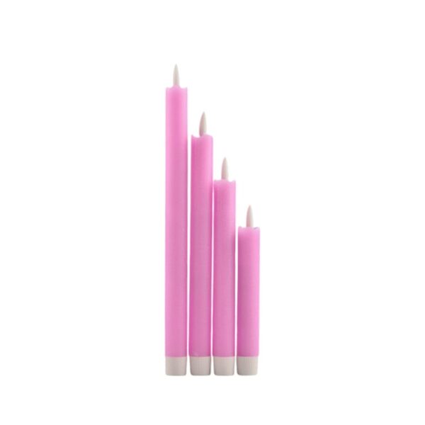 Wave-Nozzle Bullet-Head LED Pillar Candle Set – Realistic Swaying Flame Flameless Electronic Candles for Weddings, Photography, and Home Décor