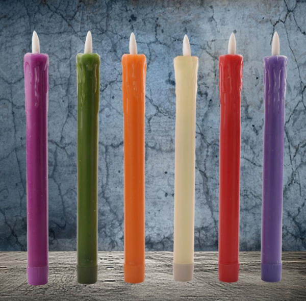 New Bullet-Tip Teardrop Wax Flameless LED Candles — Realistic Dripping Wax Effect for Hotel, Wedding & Romantic Dinner Decor, Battery-Powered & Reusable - Image 2