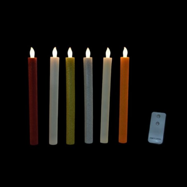 Push action Flat-Mouth Powdered Wax Candles — Remote Control Realistic Flame LED Flameless Candles for Restaurant, Wedding & Home Ambiance, Battery-Operated & Safe