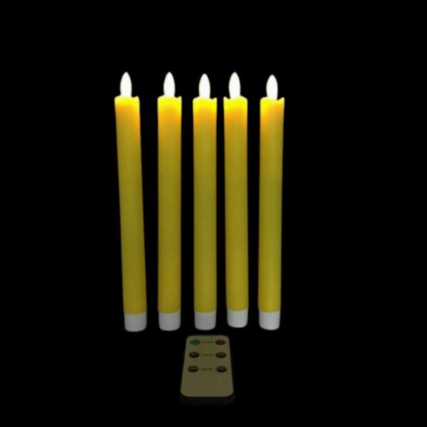 6-Button Remote Control Bullet-Shaped LED Flameless Candles — Realistic Flame Electronic Wax Lights for Party, Wedding & Home Ambiance Decor