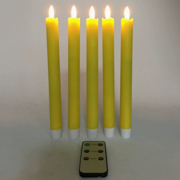 6-Button Remote Control Bullet-Shaped LED Flameless Candles — Realistic Flame Electronic Wax Lights for Party, Wedding & Home Ambiance Decor - Image 2