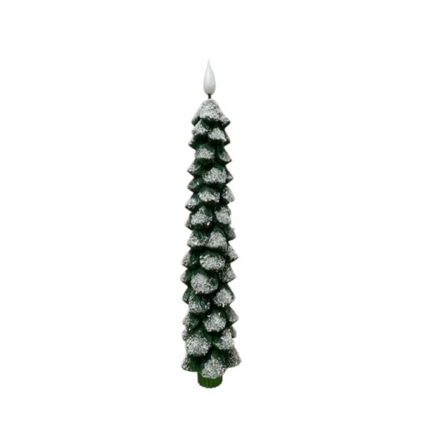 Christmas Tree Decoration LED Candles — Realistic Wax Effect Flameless Stick Lights with Creative Holiday Design, Battery-Powered & Safe for Festive Ambiance
